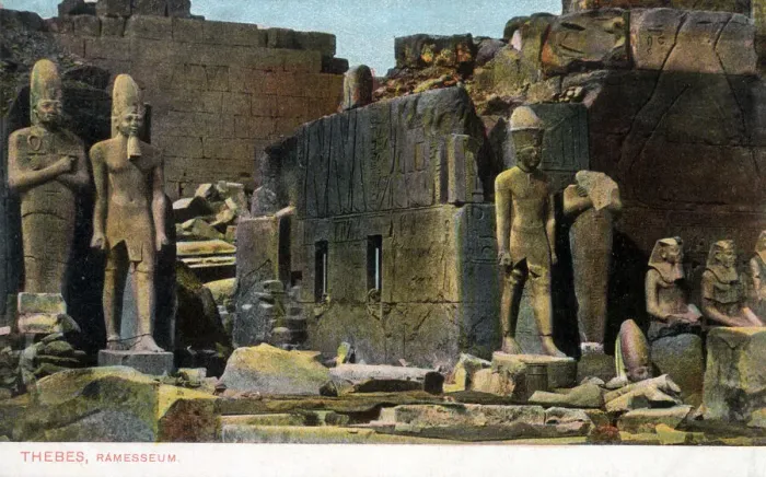 Framed Print : The Ramesseum - the memorial temple (or mortuary temple) of Pharaoh Ramesses II ( Ramesses the Great ) located in the Theban Necropolis in Upper Egypt, on the west of the River Nile, across from the modern city of Luxor Framed Print : The Ramesseum - the memorial temple (or mortuary temple) of Pharaoh Ramesses II ( Ramesses the Great ) located in the Theban Necropolis in Upper Egypt, on the west of the River Nile, across from the modern city of Luxor
