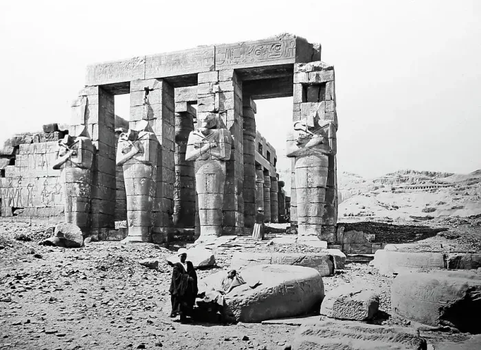 Framed Print : The Ramesseum, Thebes, Egypt, Victorian period Framed Print : The Ramesseum, Thebes, Egypt, Victorian period