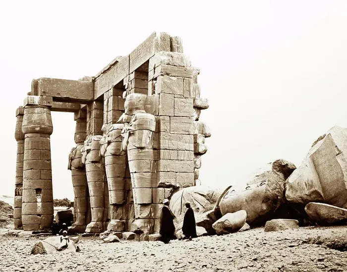 Framed Print : The Ramesseum, Thebes, Egypt, Victorian period Framed Print : The Ramesseum, Thebes, Egypt, Victorian period