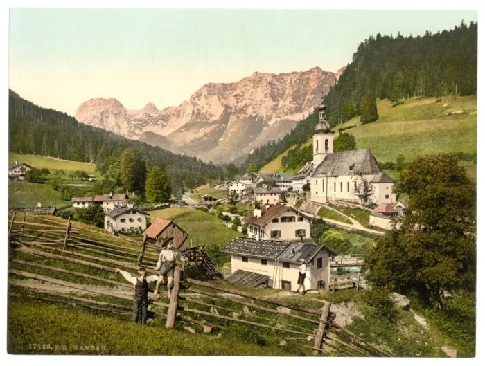 Framed Print : Ramsau, general view, Upper Bavaria, Germany Framed Print : Ramsau, general view, Upper Bavaria, Germany