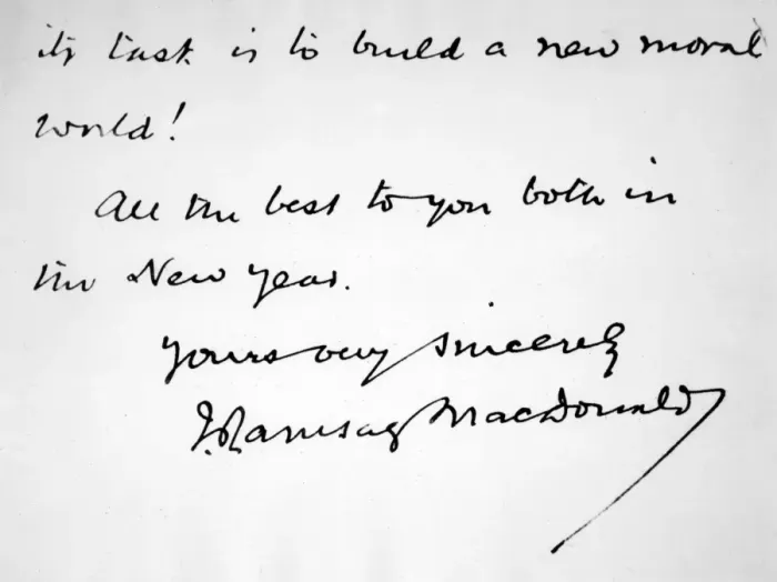 Framed Print : Ramsay Macdonald Writing Framed Print : Ramsay Macdonald Writing