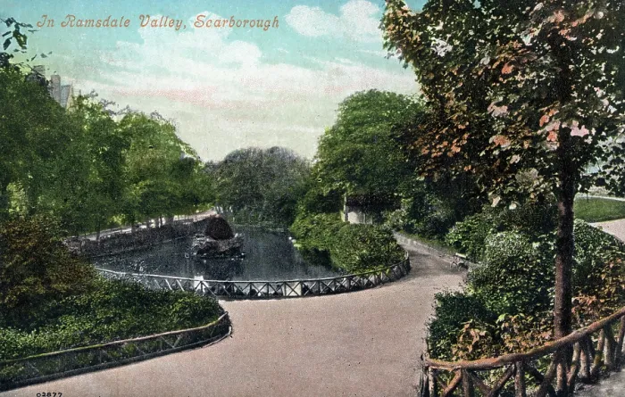 Framed Print : Ramsdale Valley Gardens, Scarborough. Date: circa 1905 Framed Print : Ramsdale Valley Gardens, Scarborough. Date: circa 1905