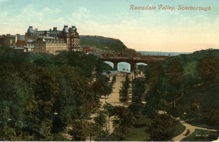 Framed Print : Ramsdale Valley & The Grand Hotel, Scarborough, Yorkshire Framed Print : Ramsdale Valley & The Grand Hotel, Scarborough, Yorkshire