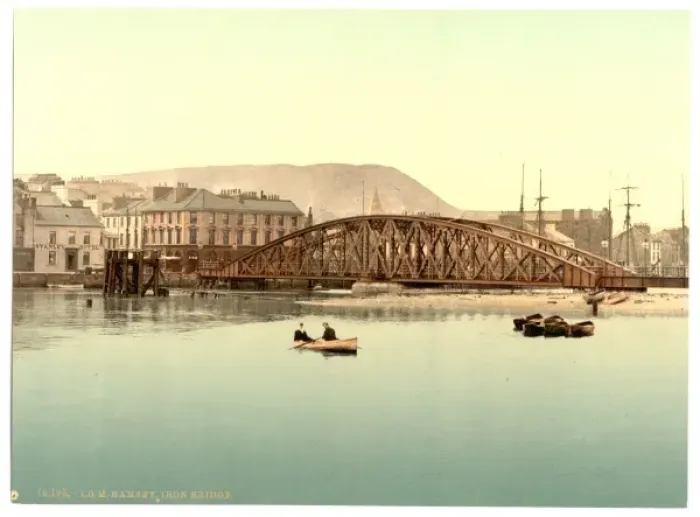 Framed Print : Ramsey, iron bridge, Isle of Man, England Framed Print : Ramsey, iron bridge, Isle of Man, England