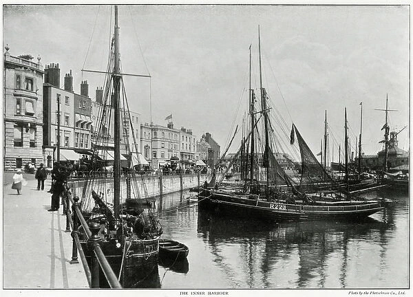 Ramsgate, photograph showing the inner harbour.. 1900s