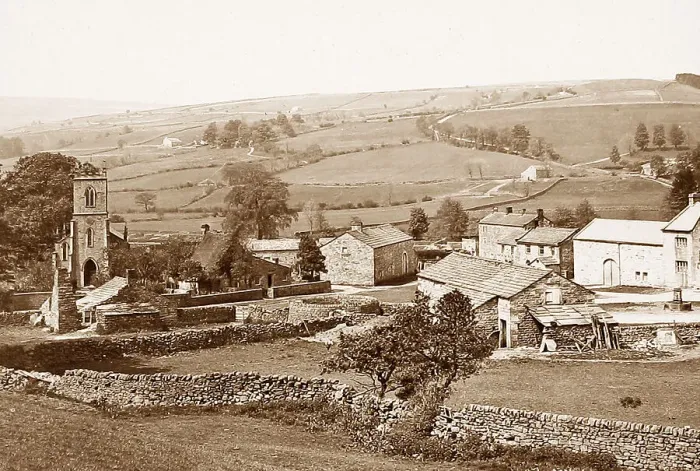 Framed Print : Ramsgill Nidderdale Victorian period Framed Print : Ramsgill Nidderdale Victorian period