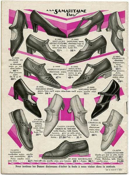 Range of buckled womens shoes 1928