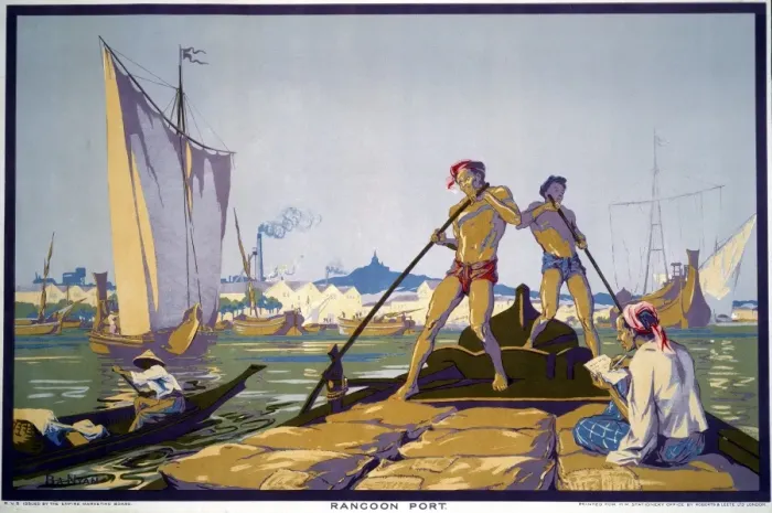 Framed Print : Rangoon Port