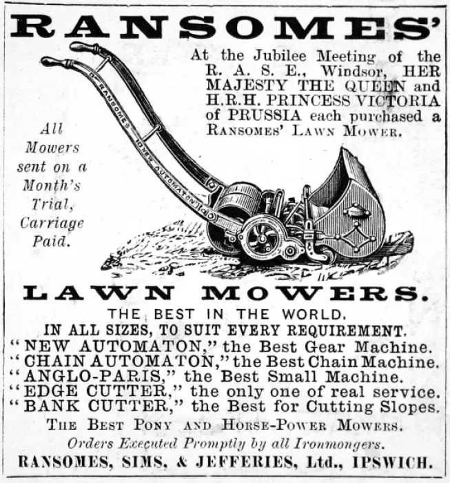 Framed Print : Ransomes Lawn Mowers Framed Print : Ransomes Lawn Mowers
