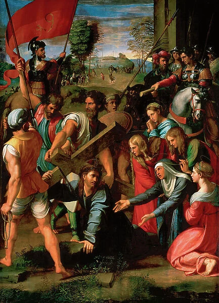 Raphael (1483-1520). Christ Falling on the Way to Calvary