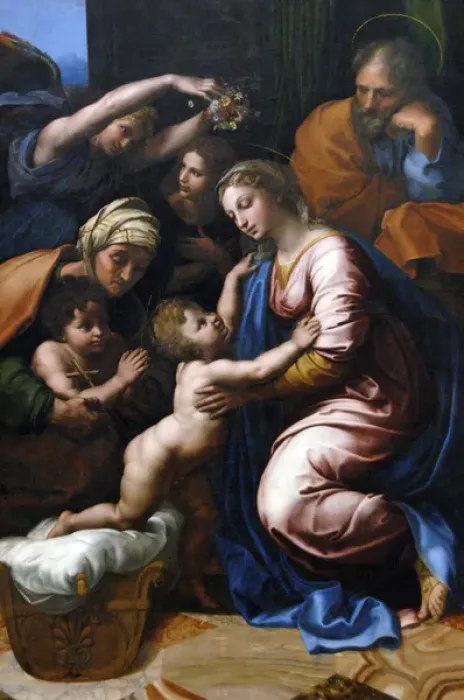 Framed Print : Raphael (1483-1520). Italian painter. Renaissance. The Holy Framed Print : Raphael (1483-1520). Italian painter. Renaissance. The Holy