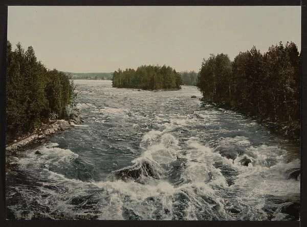 The rapids toward the pavillion, Imatra, Russia, (i. e. Finla