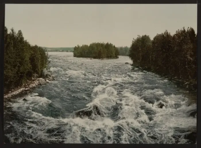 Framed Print : The rapids toward the pavillion, Imatra, Russia, (i. e. Finla Framed Print : The rapids toward the pavillion, Imatra, Russia, (i. e. Finla