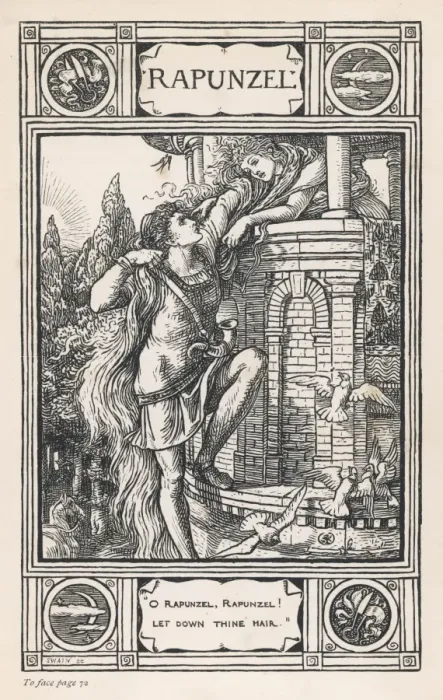 Framed Print : Rapunzel / Grimm / By Crane Framed Print : Rapunzel / Grimm / By Crane