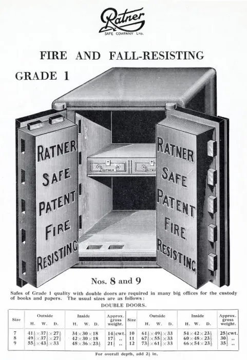 Framed Print : Ratner patent safe, fire and fall resisting, Grade 1 Framed Print : Ratner patent safe, fire and fall resisting, Grade 1