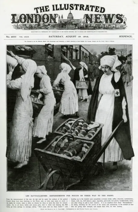 Framed Print : Ravitailleuses delivering bread and comforts to soldiers Framed Print : Ravitailleuses delivering bread and comforts to soldiers