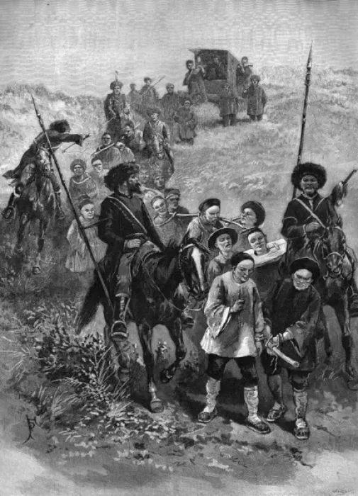 Framed Print : Raw levies for the Chinese army, 1894 Framed Print : Raw levies for the Chinese army, 1894