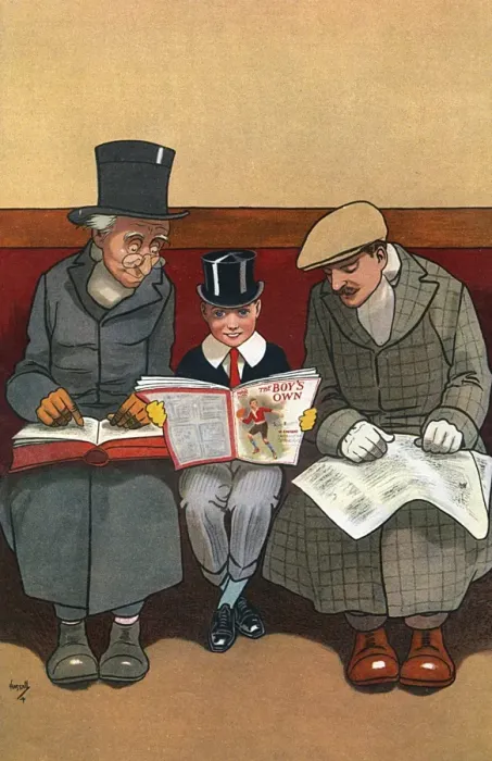 Framed Print : Reading Boys own Paper Framed Print : Reading Boys own Paper