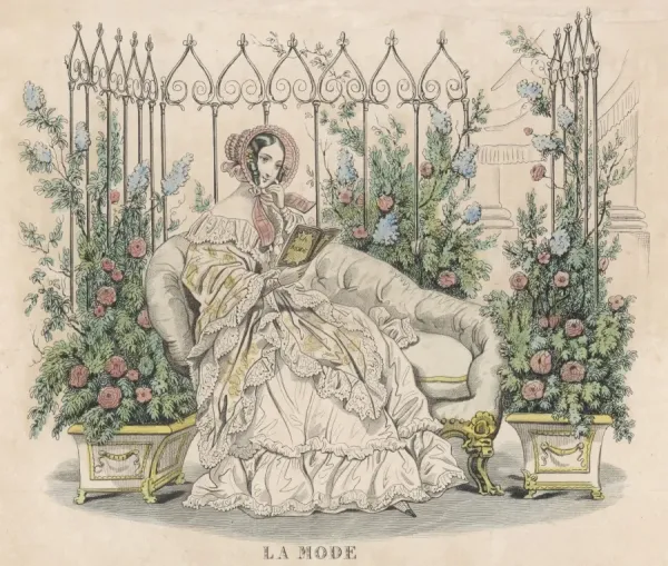 Reading La Mode 1840 Print. Art Prints, Posters & Puzzles from