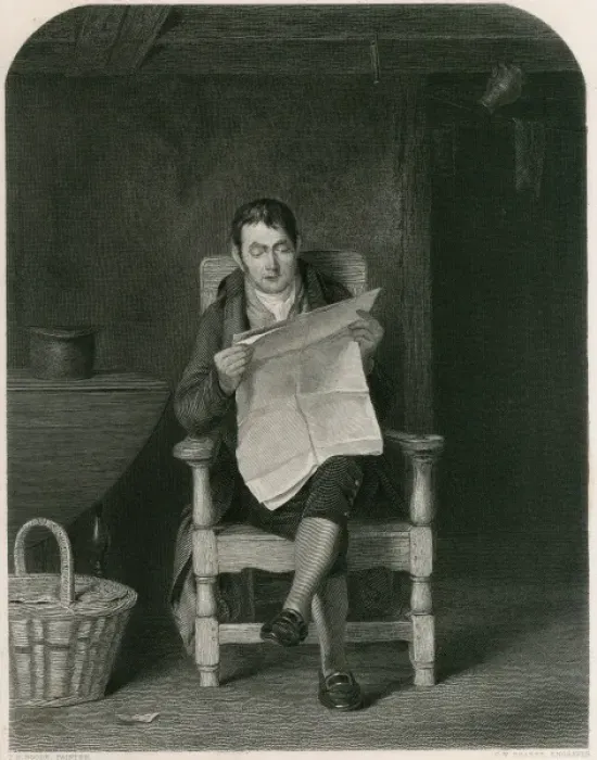 Framed Print : Reading Newspaper Framed Print : Reading Newspaper