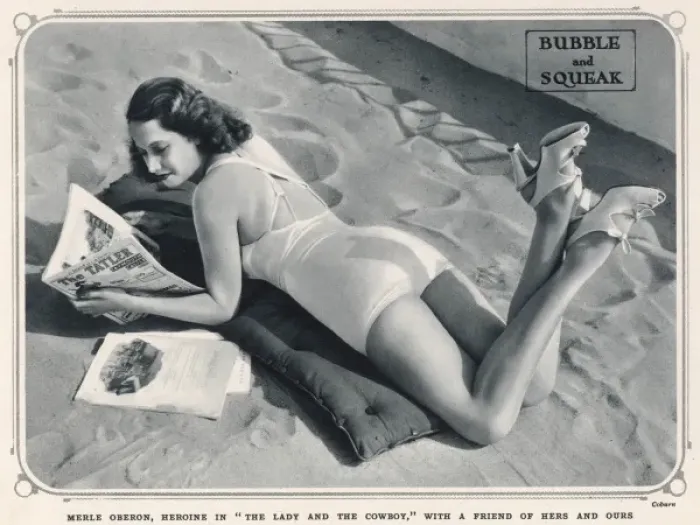 Framed Print : Reading Tatler / Swimsuit Framed Print : Reading Tatler / Swimsuit