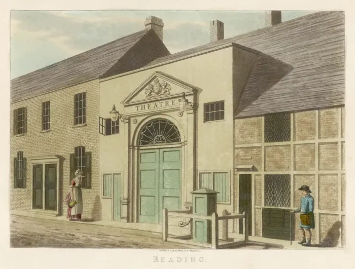 Framed Print : Reading Theatre 1804 Framed Print : Reading Theatre 1804