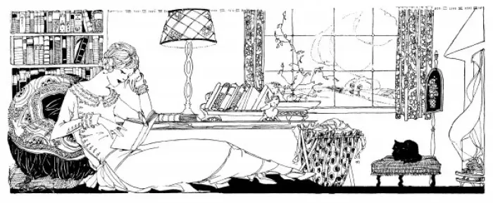 Framed Print : She Reads on a Chaise Framed Print : She Reads on a Chaise