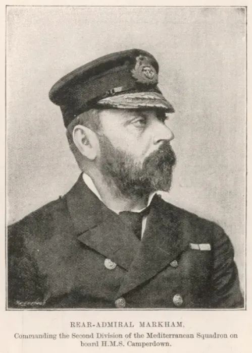 Framed Print : Rear-Admiral Markham, of HMS Camperdown, 1893 Framed Print : Rear-Admiral Markham, of HMS Camperdown, 1893