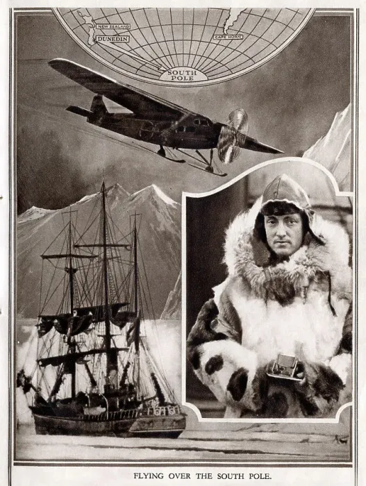 Framed Print : Rear-Admiral Richard Bird flying over the South Pole Framed Print : Rear-Admiral Richard Bird flying over the South Pole