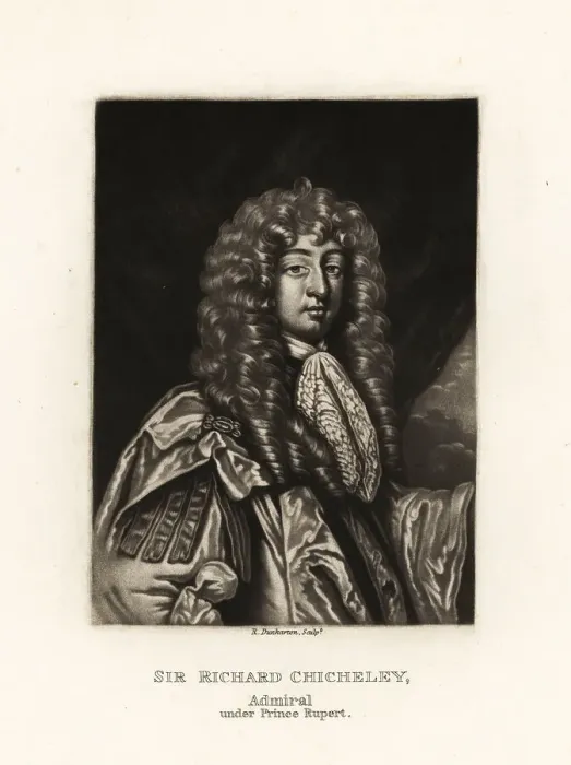 Framed Print : Rear Admiral Sir John Chicheley, c. 1640-1691 Framed Print : Rear Admiral Sir John Chicheley, c. 1640-1691