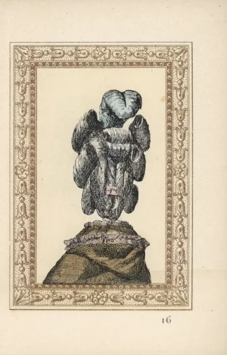Framed Print : Rear view of womans chignon with curls Framed Print : Rear view of womans chignon with curls