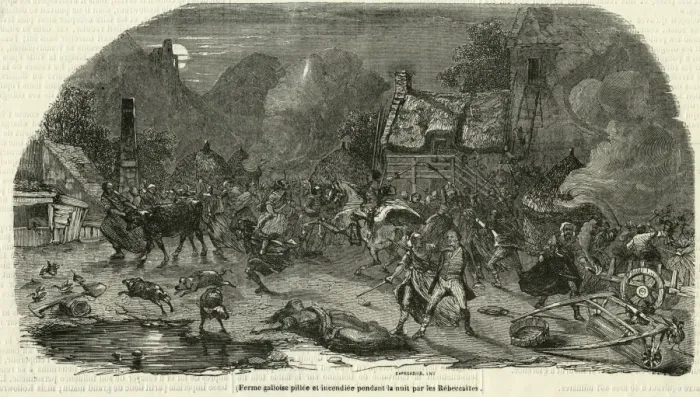 Framed Print : Rebecca Riots  /  1843
