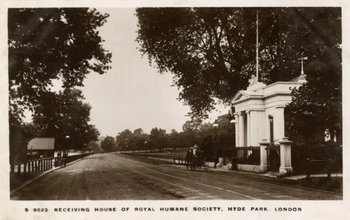 Framed Print : Receiving House of Royal Humane Society, Hyde Park, London Framed Print : Receiving House of Royal Humane Society, Hyde Park, London