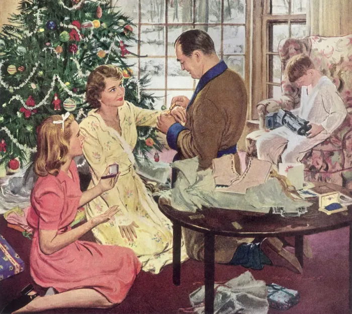 Framed Print : Receiving Special Gift Date: 1948 Framed Print : Receiving Special Gift Date: 1948