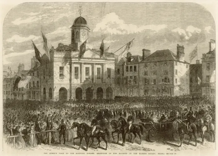Framed Print : Reception of Queen Victoria in the market square, Kelso Framed Print : Reception of Queen Victoria in the market square, Kelso