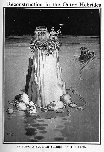 Reconstruction in the Outer Hebrides by Heath Robinson, WW1