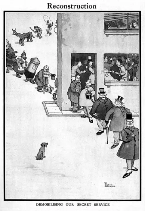 Framed Print : Reconstruction by William Heath Robinson, WW1 cartoon Framed Print : Reconstruction by William Heath Robinson, WW1 cartoon