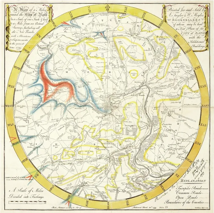 Framed Print : Reconstruction of William Smith's Geological Map of Bath Framed Print : Reconstruction of William Smith's Geological Map of Bath