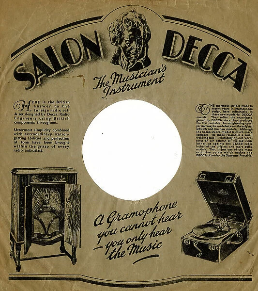 Record sleeve, Salon Decca gramophone