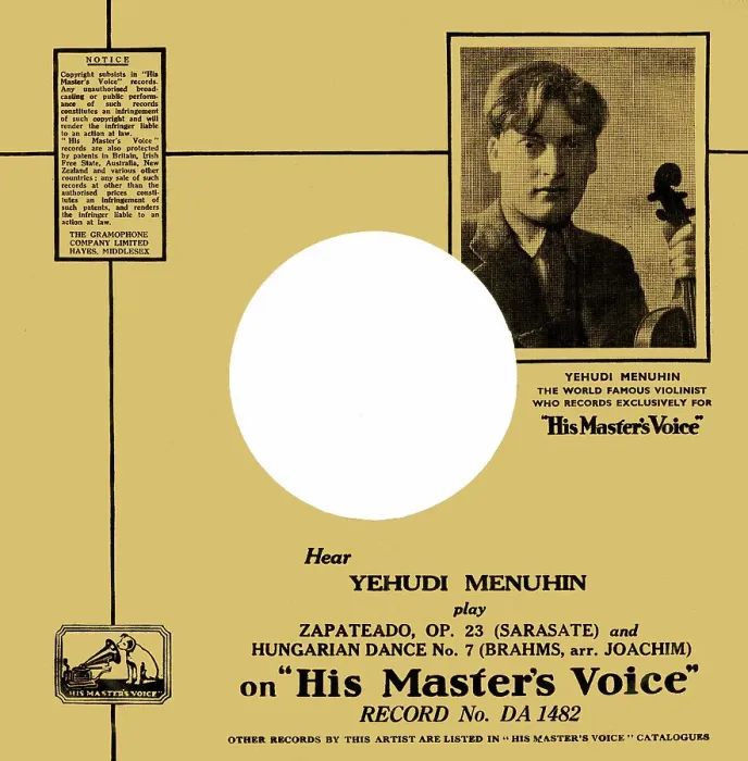 Framed Print : Record sleeve, Yehudi Menuhin, violinist Framed Print : Record sleeve, Yehudi Menuhin, violinist