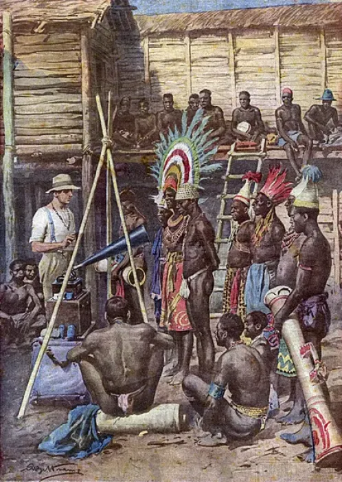 Framed Print : Recording New Guinea Framed Print : Recording New Guinea