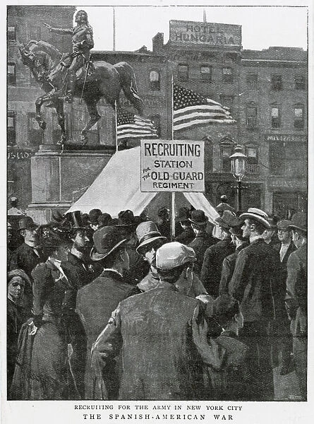 Recruiting for the Army in New York. Date: 1898