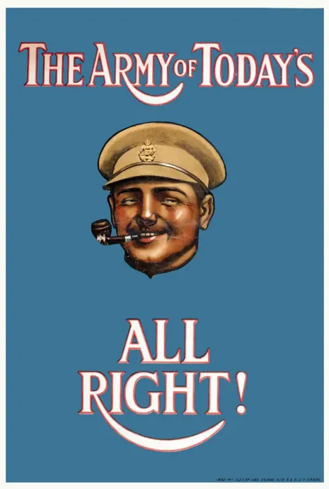 Framed Print : Recruitment poster, The Army of Todays All Right Framed Print : Recruitment poster, The Army of Todays All Right