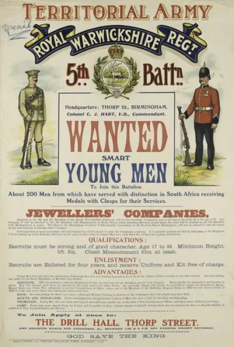 Framed Print : Recruitment Poster - British Military Framed Print : Recruitment Poster - British Military