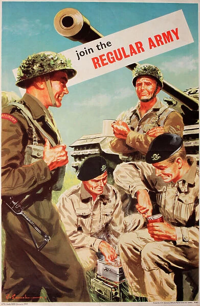Recruitment poster, join the Regular Army
