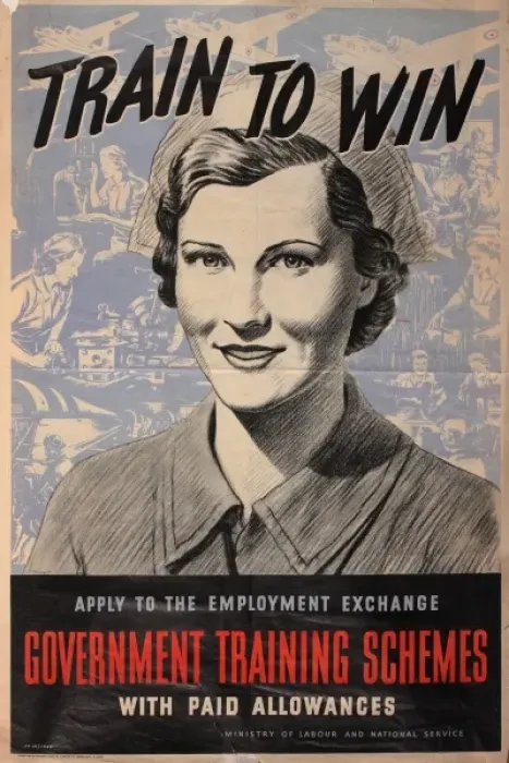 Framed Print : Recruitment poster, Train to Win Framed Print : Recruitment poster, Train to Win