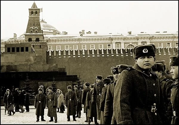 Red Army soldiers outside the Kremlin, Moscow
