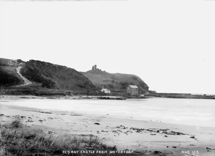Framed Print : Red Bay Castle from Waterfoot Framed Print : Red Bay Castle from Waterfoot