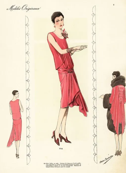 Framed Print : Red bolero frock in satin and velvet chiffon coat with fox bandi Framed Print : Red bolero frock in satin and velvet chiffon coat with fox bandi