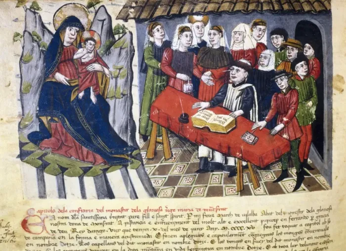 Framed Print : Red Book of Montserrat. 14th c. - 16th c. SPAIN Framed Print : Red Book of Montserrat. 14th c. - 16th c. SPAIN
